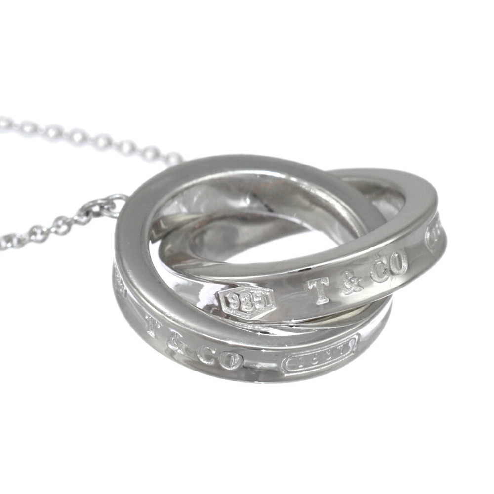 Tiffany Interlocking Circle Pendant Necklace Silv… - image 2